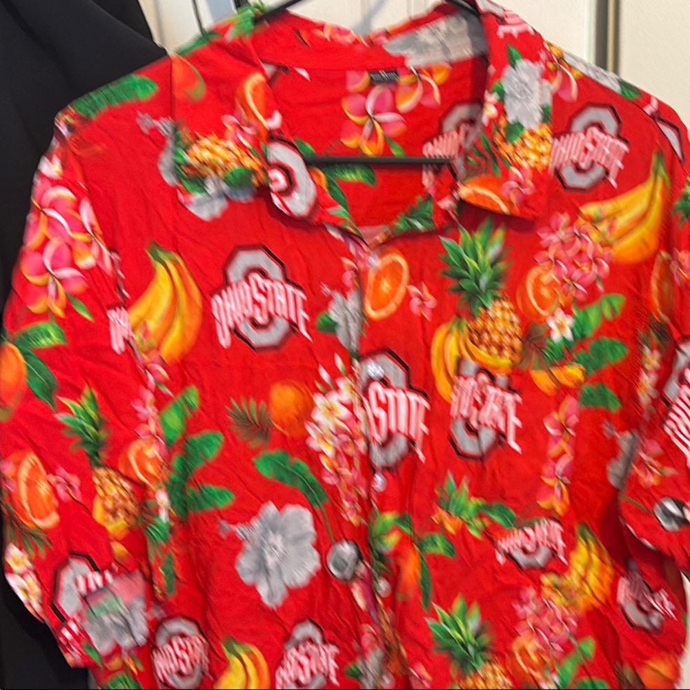OSU Hawaiian Button down shirt